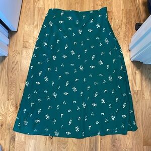 Green Abercrombie Midi Skirt